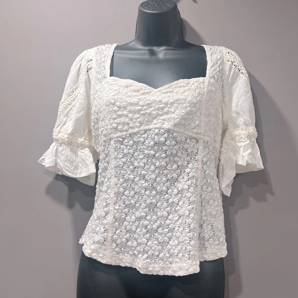 𐙚⋆˚✿˖° FREE PEOPLE Spring Fling Top Ivory NWT Boho Bustier 𐙚⋆˚✿˖° - Picture 3 of 11